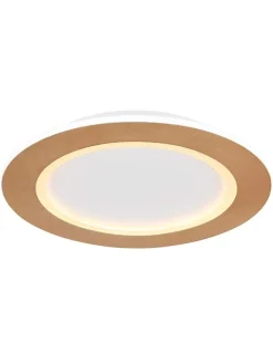Globo lighting Decken- & Hängeleuchten<LED-Deckenleuchte "Clay" in Hellbraun - Ø 40 cm