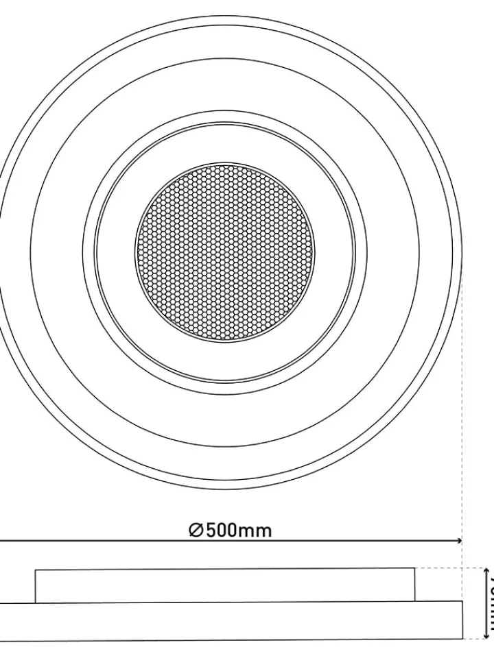 näve Decken- & Hängeleuchten<LED-Deckenleuchte "Doira" in Weiß - Ø 50 cm