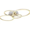 Globo lighting Decken- & Hängeleuchten<LED-Deckenleuchte in Gold - (B)65,5 x (H)7,5 x (T)40,6 cm