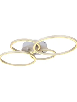 Globo lighting Decken- & Hängeleuchten<LED-Deckenleuchte in Gold - (B)65,5 x (H)7,5 x (T)40,6 cm