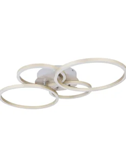 Globo lighting Decken- & Hängeleuchten<LED-Deckenleuchte in Gold - (B)65,5 x (H)7,5 x (T)40,6 cm