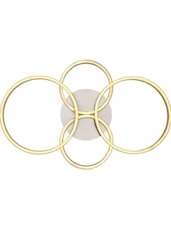 Globo lighting Decken- & Hängeleuchten<LED-Deckenleuchte in Gold - (B)65,5 x (H)7,5 x (T)40,6 cm