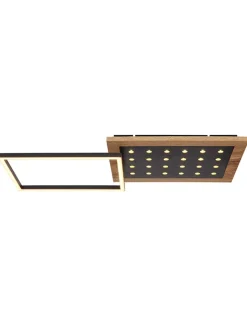 Globo lighting Decken- & Hängeleuchten<LED-Deckenleuchte in Hellbraun - (B)63,5 x (H)8,5 x (T)27,7 cm