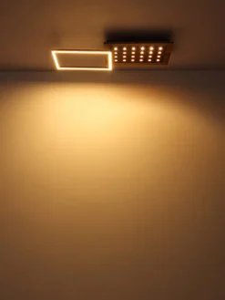 Globo lighting Decken- & Hängeleuchten<LED-Deckenleuchte in Hellbraun - (B)63,5 x (H)8,5 x (T)27,7 cm