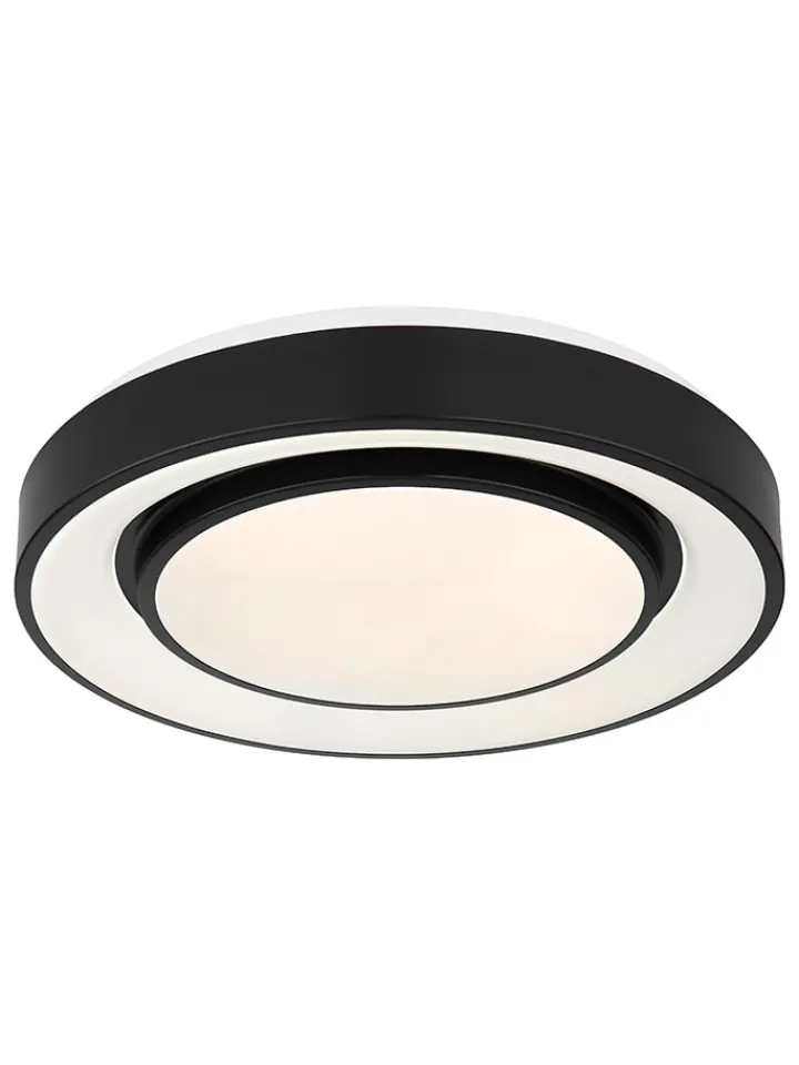 Globo lighting Decken- & Hängeleuchten<LED-Deckenleuchte in Schwarz/ Weiß - (H)7,5 x Ø 38 cm