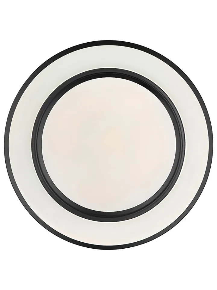 Globo lighting Decken- & Hängeleuchten<LED-Deckenleuchte in Schwarz/ Weiß - (H)7,5 x Ø 38 cm