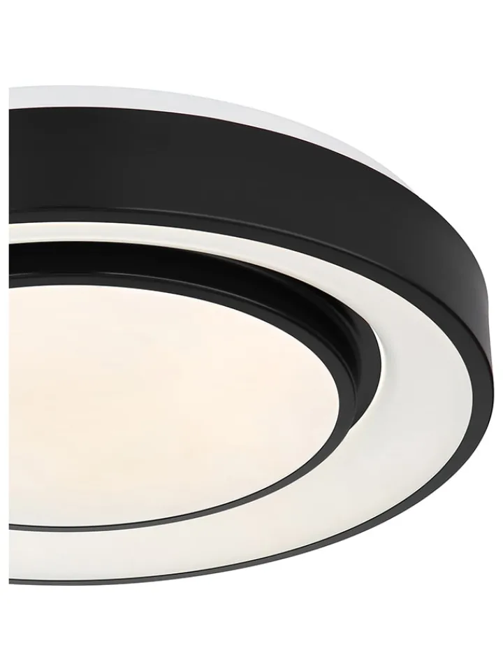 Globo lighting Decken- & Hängeleuchten<LED-Deckenleuchte in Schwarz/ Weiß - (H)7,5 x Ø 38 cm