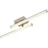 Globo lighting Decken- & Hängeleuchten<LED-Deckenleuchte "Kirina" in Silber - (B)50 x (H)8,4 x (T)7 cm