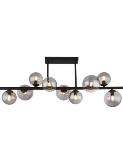 Globo lighting Decken- & Hängeleuchten<LED-Deckenleuchte "Riha" in Schwarz/ Grau - (B)87 cm