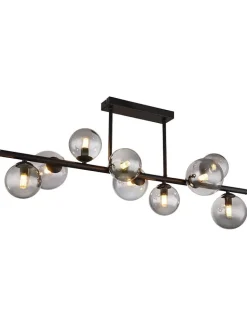 Globo lighting Decken- & Hängeleuchten<LED-Deckenleuchte "Riha" in Schwarz/ Grau - (B)87 cm