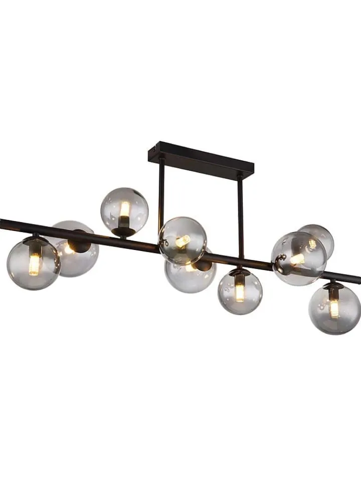 Globo lighting Decken- & Hängeleuchten<LED-Deckenleuchte "Riha" in Schwarz/ Grau - (B)87 cm