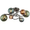Globo lighting Decken- & Hängeleuchten<LED-Deckenleuchte "Riha" in Blau/ Grün/ Petrol - (H)25 x Ø 6,5 cm
