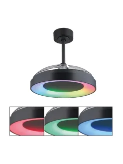 Globo lighting Klima & Haushalt<LED-Deckenventilator in Grau - (H)44,8 x Ø 91 cm