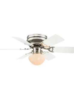 Globo lighting Klima & Haushalt<LED-Deckenventilator in Weiß - (H)28 x Ø 76 cm