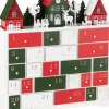 J Line Adventskalender<LED-Deko-Adventskalendar in Rot/ Grün/ Weiß - (B)38 x (H)41 cm