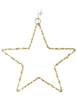 WellHome Wohndekoration<LED-Dekoanhänger in Gold - Ø 30 cm