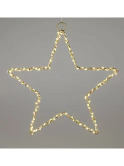 WellHome Wohndekoration<LED-Dekoanhänger in Gold - Ø 30 cm