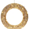 WellHome Wohndekoration<LED-Dekoanhänger in Gold - Ø 40 cm