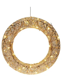 WellHome Wohndekoration<LED-Dekoanhänger in Gold - Ø 40 cm