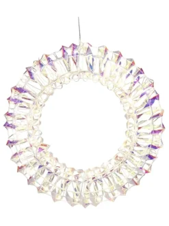 WellHome Wohndekoration<LED-Dekoanhänger in Silber - Ø 30 cm