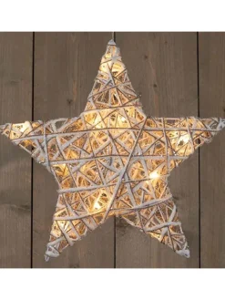 WellHome Wohndekoration<LED-Dekoanhänger in Weiß - Ø 30 cm