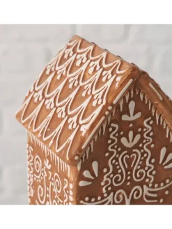 Boltze Dekofiguren & -Objekte<LED-Dekoaufsteller "Gingerbread" in Hellbraun - (B)7,5 x (H)14 x (T)7 cm