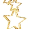 WellHome Wohndekoration<LED-Dekoaufsteller in Gold - (H)80 x (T)10 cm