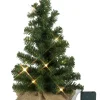 STAR Trading Künstliche Weihnachtsbäume<LED-Dekobaum "Jute" in Grün - (H)45 cm