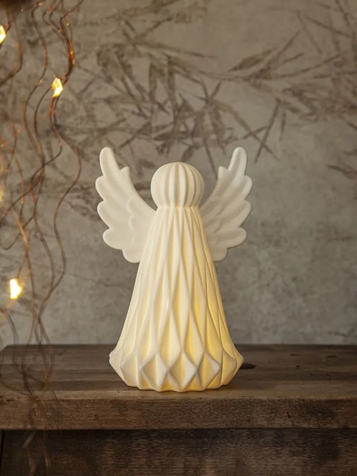 STAR Trading Dekofiguren & -Objekte<LED-Dekofigur "Vinter" in Weiß - (B)13 x (H)19 cm