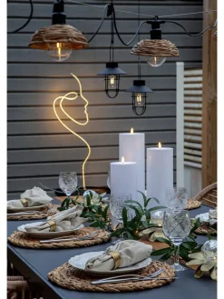 STAR Trading Lichterketten & Deko-Leuchten<LED-Dekogirlande "Olivec" in Transparent - (H)180 cm