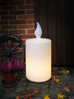 8 seasons Lichterketten & Dekobeleuchtung<LED-Dekoleuchte "Candle" in Weiß - (H)60 x Ø 38,5 cm