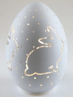 AM Design Lichterketten & Deko-Leuchten<LED-Dekoleuchte ''Ei Hase'' in Weiß - (H)17 x Ø 12 cm