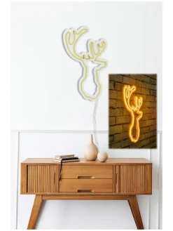 ABERTO DESIGN Lichterketten & Dekobeleuchtung<LED-Dekoleuchte in Gelb - (L)50 x (B)28 cm