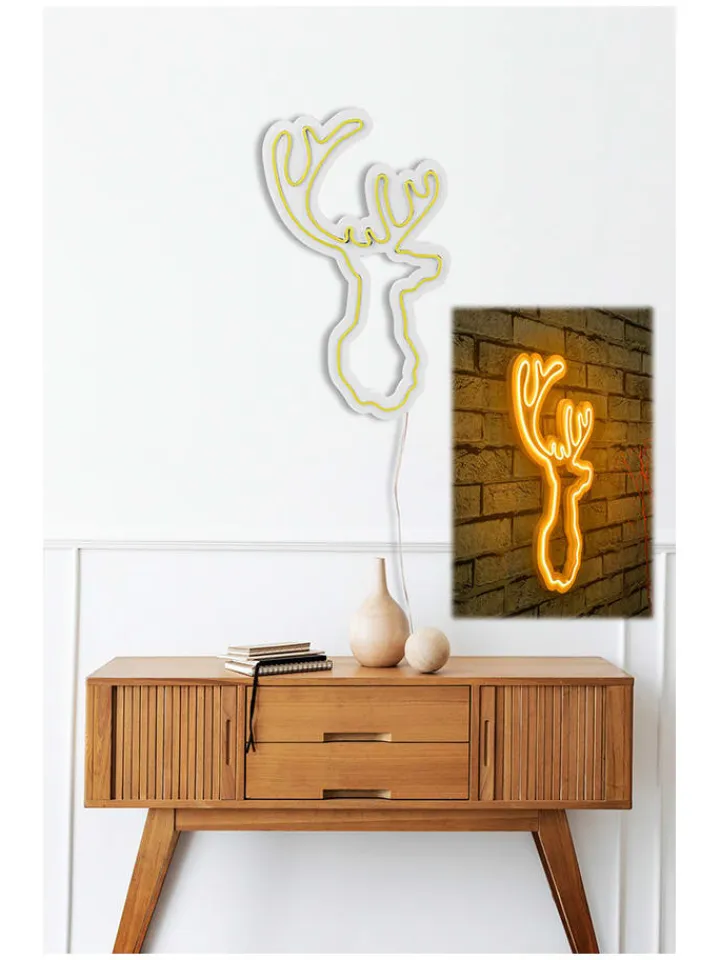 ABERTO DESIGN Lichterketten & Dekobeleuchtung<LED-Dekoleuchte in Gelb - (L)50 x (B)28 cm