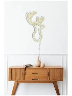 ABERTO DESIGN Lichterketten & Dekobeleuchtung<LED-Dekoleuchte in Gelb - (L)50 x (B)28 cm