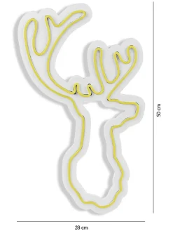 ABERTO DESIGN Lichterketten & Dekobeleuchtung<LED-Dekoleuchte in Gelb - (L)50 x (B)28 cm