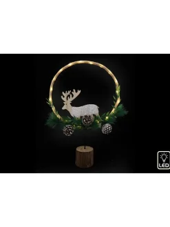 SiL Interiors Lichterketten & Deko-Leuchten<LED-Dekoleuchte in Grün/ Braun - (B)30 x (H)47 x (T)8 cm