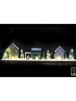 SiL Interiors Lichterketten & Dekobeleuchtung|Lichterketten & Deko-Leuchten<LED-Dekoleuchte in Grün/ Grau - (B)60 x (H)13 x (T)5 cm