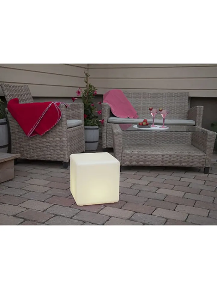 STAR Trading Außenbeleuchtung<LED-Dekoleuchte in Weiß - (B)28 x (H)29 cm