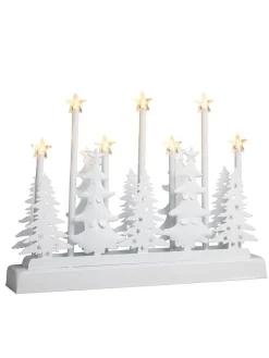 Hollybell Lichterketten & Deko-Leuchten|Lichterketten & Dekobeleuchtung<LED-Dekoleuchte in Weiß - (B)32 x (H)23 x (T)5,5 cm