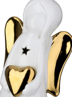 GILDE Lichterketten & Deko-Leuchten<LED-Dekoleuchte in Weiß - (B)9,5 x (H)20 x (T)7 cm