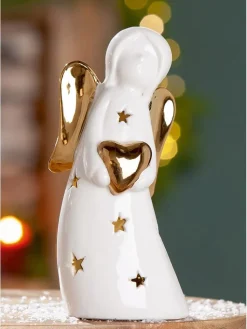 GILDE Lichterketten & Deko-Leuchten<LED-Dekoleuchte in Weiß - (B)9,5 x (H)20 x (T)7 cm
