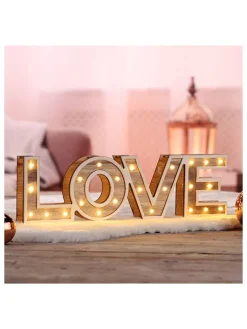 Profiline Lichterketten & Deko-Leuchten<LED-Dekoleuchte "Love" in Warmweiß - (B)38 x (H)11 x (T)3 cm