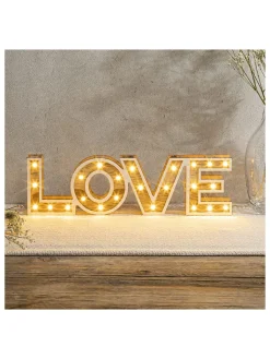 Profiline Lichterketten & Deko-Leuchten<LED-Dekoleuchte "Love" in Warmweiß - (B)38 x (H)11 x (T)3 cm