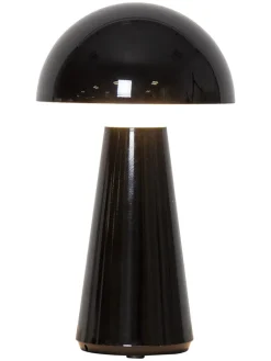 STAR Trading Außenbeleuchtung<LED-Deko-Leuchte "Mushroom" in Schwarz - (B)16 x (H)28 cm