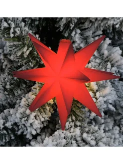 Hollybell Lichterketten & Deko-Leuchten|Lichterketten & Dekobeleuchtung<LED-Dekoleuchte ''Star'' in Rot - (L)12 x (B)12 cm