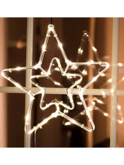 Profiline Lichterketten & Dekobeleuchtung|Lichterketten & Deko-Leuchten<LED-Dekoleuchte "Star" in Warmweiß - (B)27 x (H)28 cm