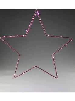 AM Design Lichterketten & Dekobeleuchtung<LED-Dekoleuchte ''Stern'' in Pink - (L)58 x (B)58 cm