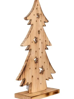 näve Dekofiguren & -Objekte<LED-Dekoleuchte "Tannanbaum" in Hellbraun - (B)28,5 x (H)47,5 x (T)10,5 cm