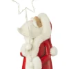 J Line Lichterketten & Deko-Leuchten<LED-Dekoleuchte ''Weihnachtsmann Stern'' in Rot/ Weiß - (H)35,5 x Ø 13 cm